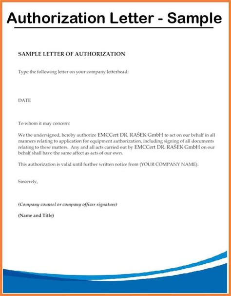 Authorization Letter .
